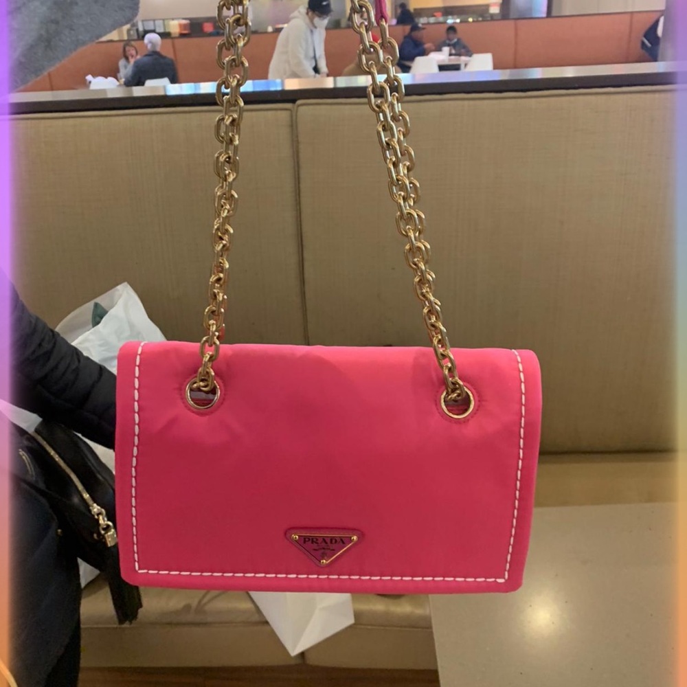 Prada Pink Chain Shoulder Bag